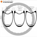ultraleichte Wellenform 700C 45x28mm Carbon Tubeless Felge mit Haken/ohne Haken/Tubular für Rennrad